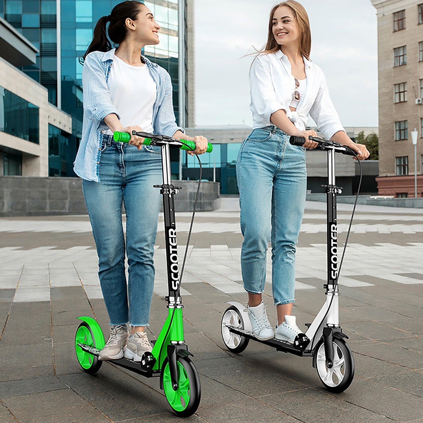 Foldable Two-Wheeled Skateboard With Dual Brakes And Widened Pedals - Perfect For Sports & Fitness Commuting! - J & B's Accessories