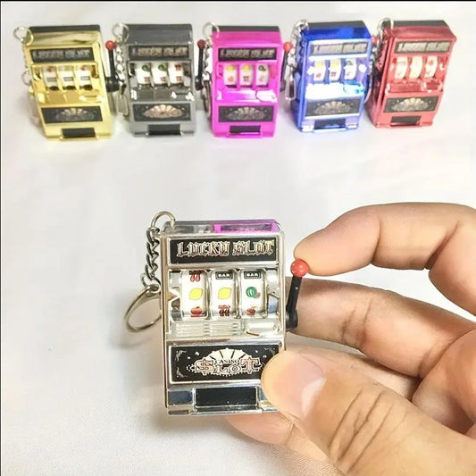 1pc Fun and Unique Retro Mini Fruit Machine Keychain for Men - Creative Game Machine Pendant Keychain - Perfect Birthday Gift - J & B's Accessories