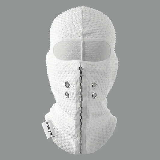 Unisex 1pc Breathable Zipper Balaclava Face Mask for Skiing, Cosplay, and Halloween Parties - J & B's Accessories
