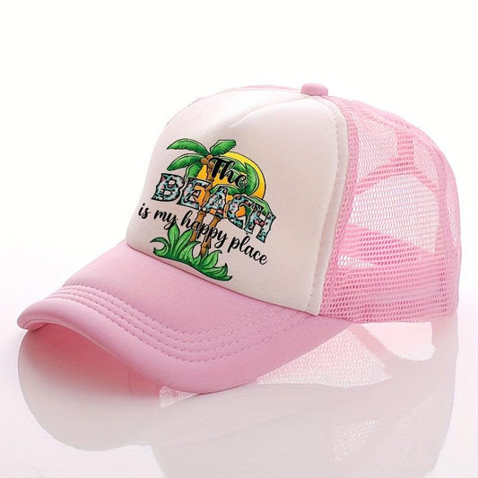 Summer Multicolor Hat Palm Tree Print Men's Peaked Cap Street Sunshade Sunscreen Baseball Cap