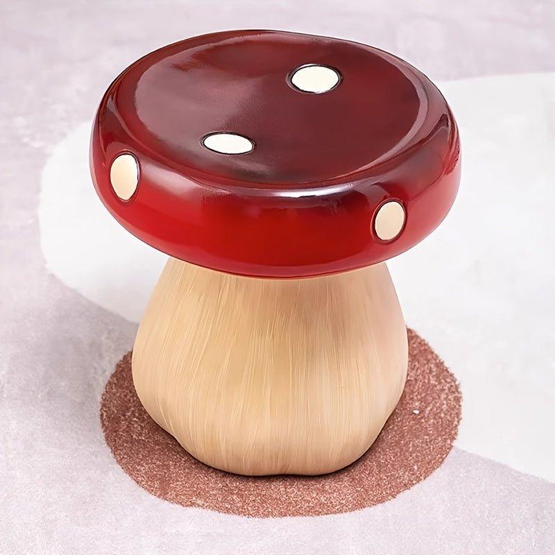 1pc Popular Resin, Craft Red Mushroom Small Low Stool, Cartoon Tide Play Creative Home Stool, Garden Decoration, Public Area Resin Side, Table And Shoe Bench Stool - J & B's Accessories