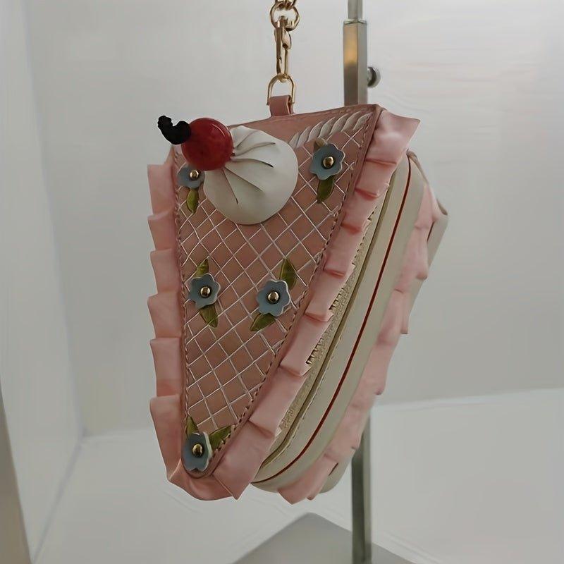 2024 Niche Design Cake Shaped Mini Bag, Zipper Sweet Style Zipper Coin Purse, Women's Valentine's Day Gift - J & B's Accessories
