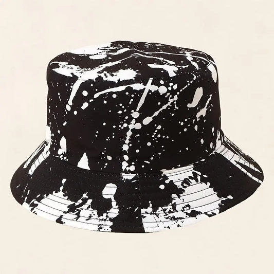 1pc Adult Polyester Bucket Hat With Ink Pattern For Men - J & B's Accessories