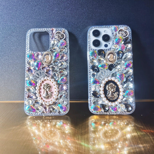 Glitter Phone Case For IPhone 15 Pro Max 14 Pro Max And 13 Pro Max, Colorful Rhinestone Phone Case For Women - J & B's Accessories