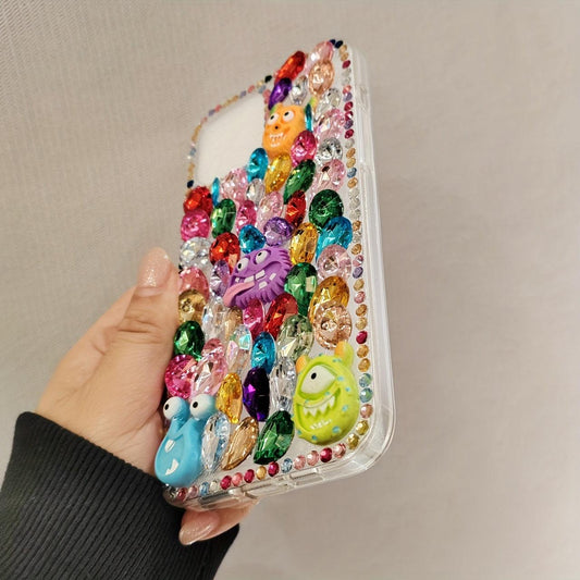 Case Color Drill Cartoon Cell Phone Protection Case Apple Phone Case Color Drill Cartoon Mobile Phone Protective Case For Apple Phone - J & B's Accessories