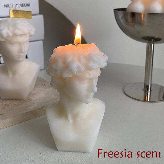Venus David Shaped Aromatherapy Candle - Scented Candle for Stress Relief and Mood Boosting - Soy Wax Decorative Candle for Table Photo Prop, Birthday Gift - Perfect for Meditation, Bath, Yoga - Spring Decor