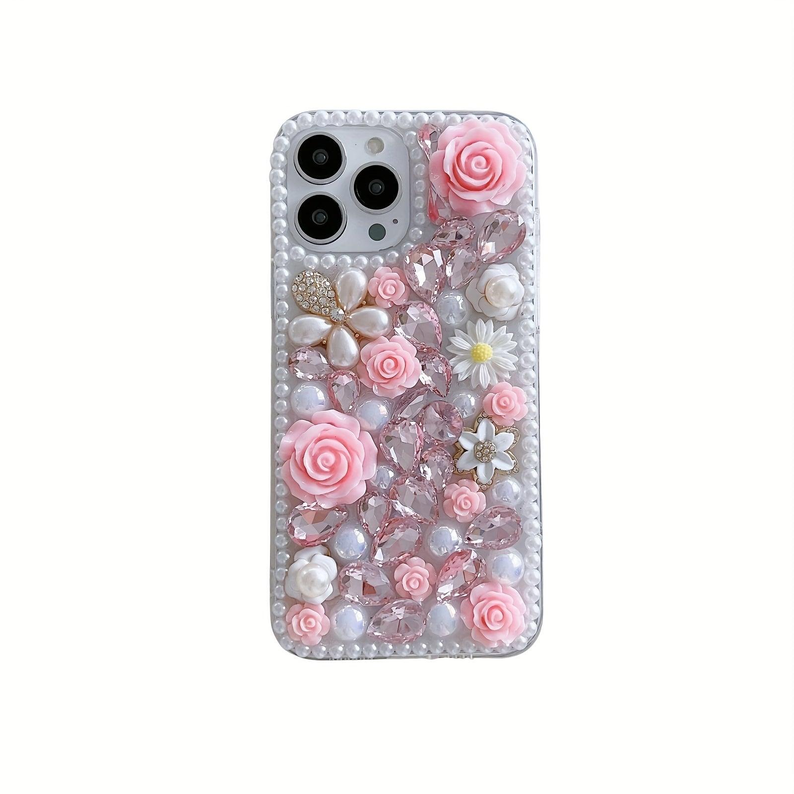 Rose Acrylic Phone Case For IPhone For 14 13 12 11 Pro Max / 14 13 12 11 / 14 13 12 11 Pro / 14 Plus / 7 8 SE / 7P / 8P / XS / XR / XS MAX - J & B's Accessories