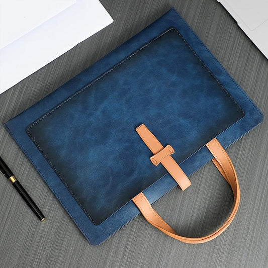1pc Fashion Business Briefcase PU Leather Portable Document Handbag - J & B's Accessories