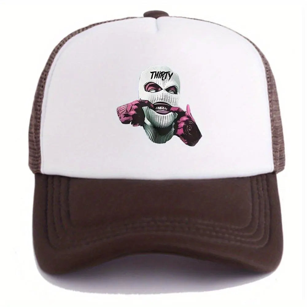 Breathable Adjustable Baseball Cap with Trendy Pattern for Outdoor Sports - J & B's Accessories