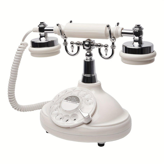 Classic Vintage Telephone, ABS Material, Single-line, USB Powered, Old Fashioned Rotary Dial – No Battery Needed, Perfect Decor & Thoughtful Gift - J & B's Accessories