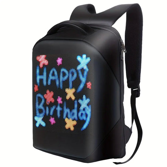 LED WiFi Smartphone Controlled Waterproof Backpack for Motorcycle Laptop Cycling - Dynamic 3.0 LED Screen, Stylish and Dazzling Design - J & B's Accessories